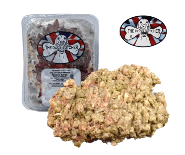 TDB Gutted Rabbit Minced in Fur With Offal (low fat) 1 kg