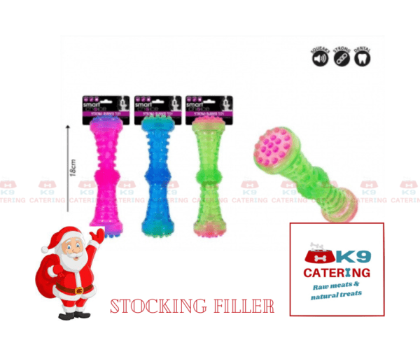 Stocking Filler - Squeaky Strong Rubber Dog Toy (each)