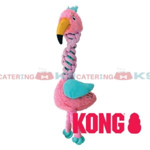 Kong Floppy Knots Twist Flamingo