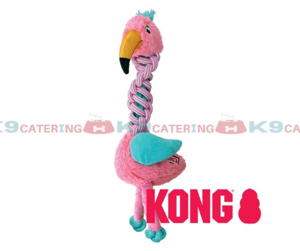 Kong Floppy Knots Twist Flamingo